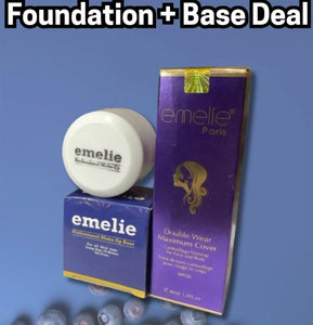Pack of 2 Emelie High Coverage Liquid Foundation &amp; Base Deal