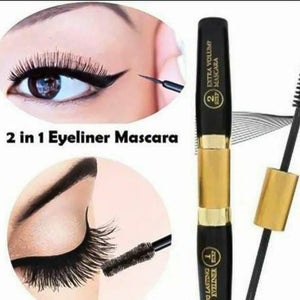 2 in 1 Waterproof Eyeliner Mascara   Professional Strokes