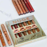 Pack Of 6 Nude High Pigment Matte Lipgloss Soft &amp; Matte Texture Hydrating Lipgloss (Random Color)